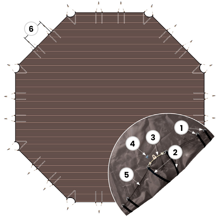 Schéma bâche filtrante Grille Wood