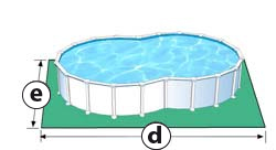 Surface au sol piscine