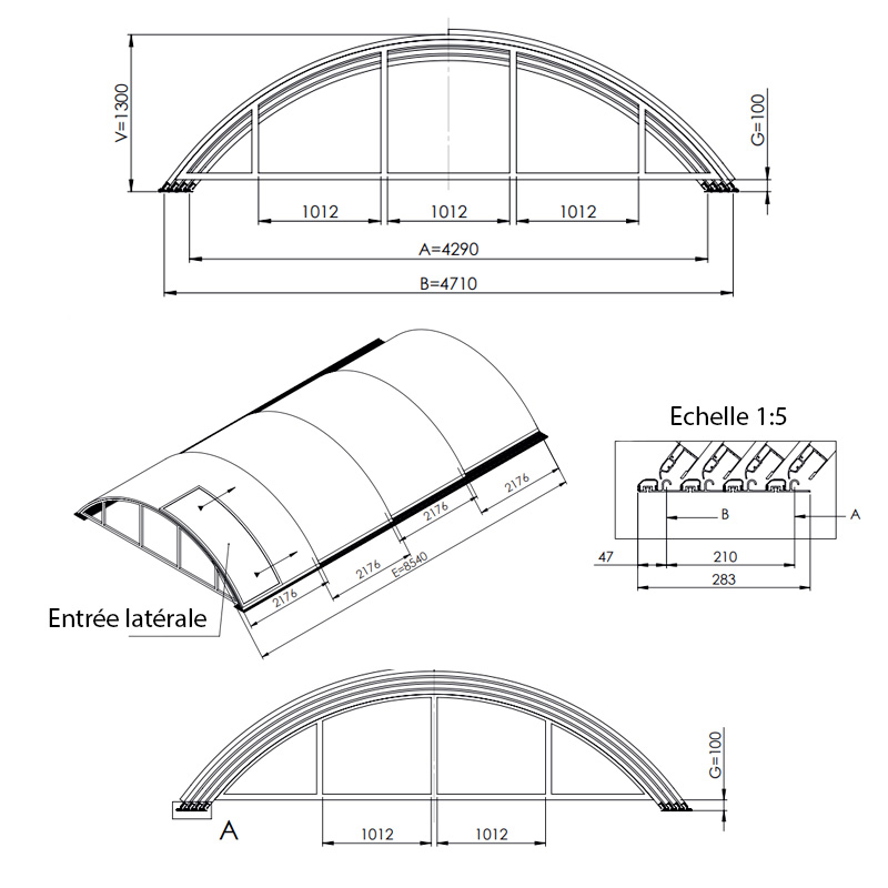 Klasik Sky Clear B Dimensions