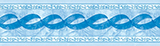 Liner sur mesure frise pour ligne d'eau olympia bleu