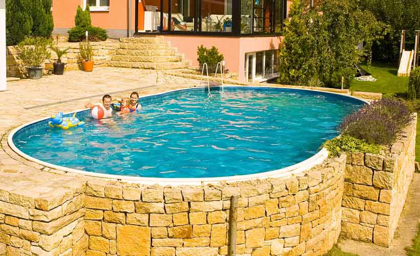 Liner 7.30m x 3.70m pour piscine hors sol, profondeur jusqu'à 1.32m