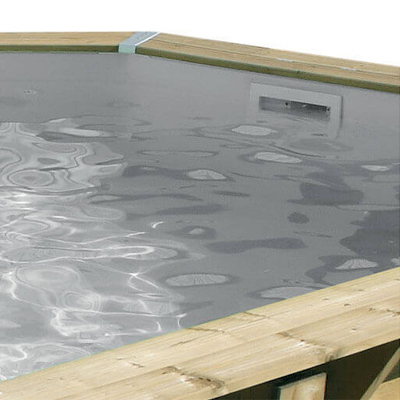 Piscine en eau - liner gris