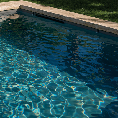 Piscine en eau - liner gris