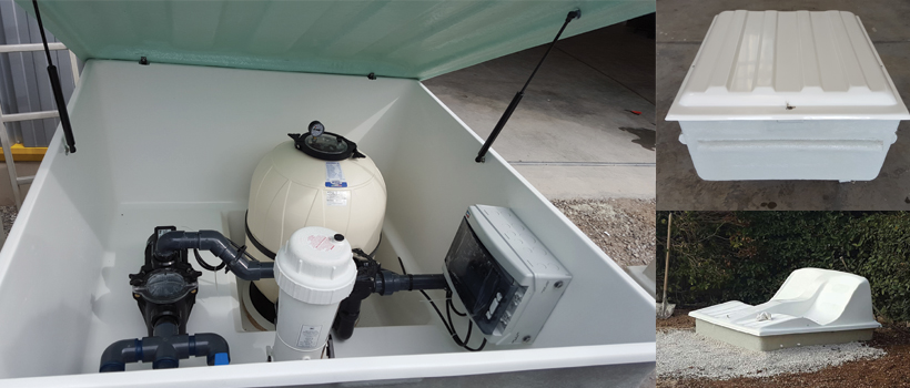 Local technique pour piscine coque