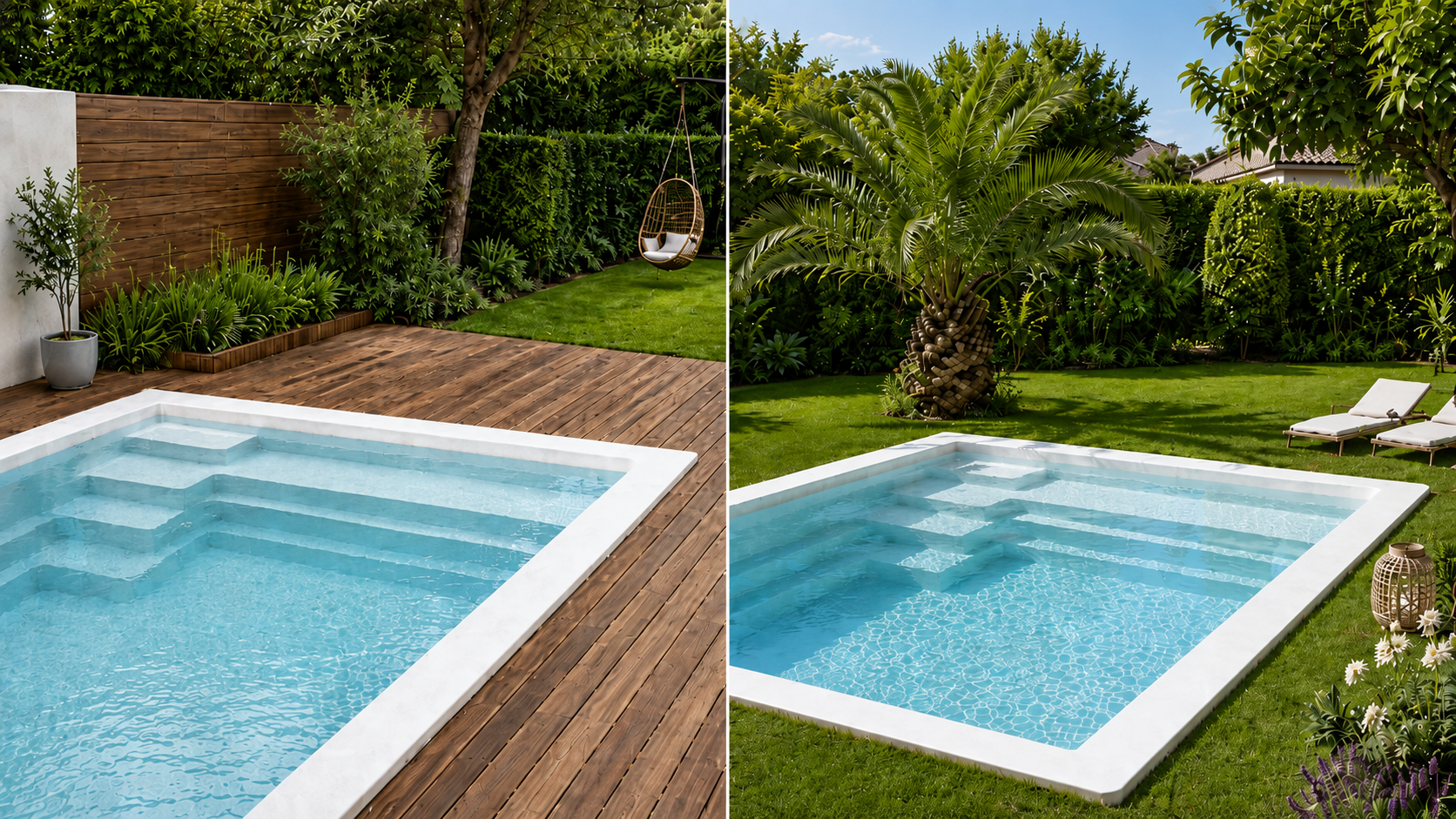 mini-piscine Deva, escalier 4 marches