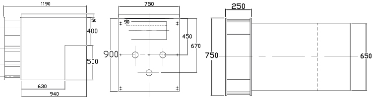 Dimensions mur filtrant Filtrinov