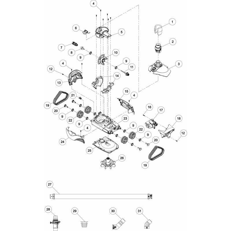 Pièces détachées pour Robot Zodiac MX6