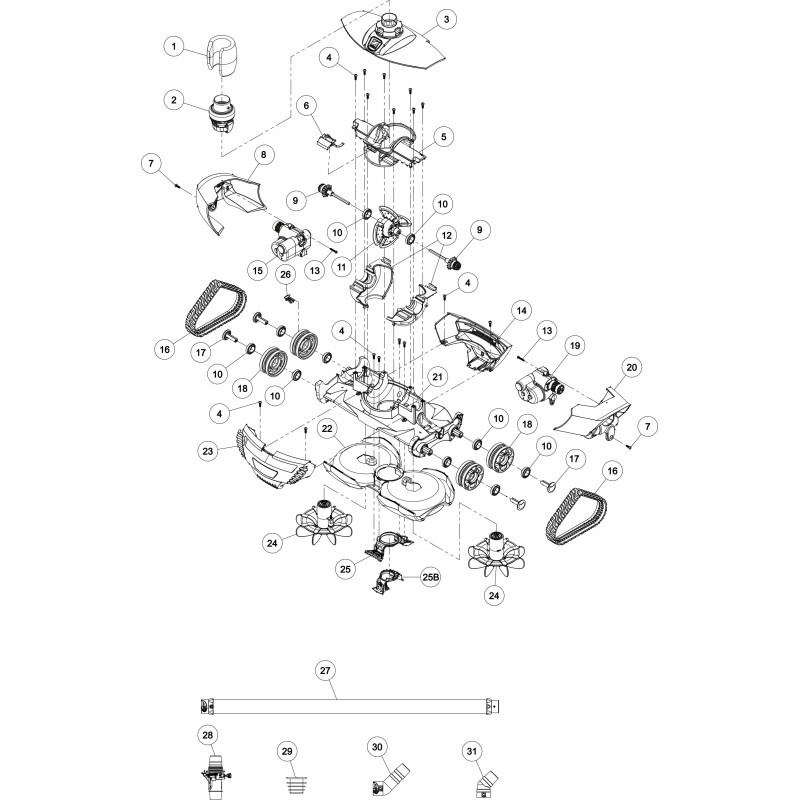 Pièces détachées pour Robot Zodiac MX8