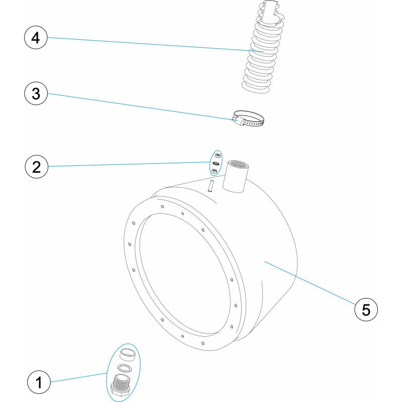 Pièces détachées pour Niche de projecteur Ø 250 à 295