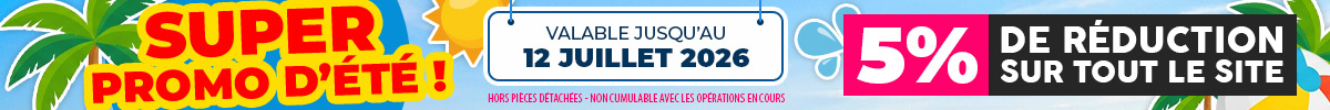 Super Promo d'Eté - 5% sur tout le site