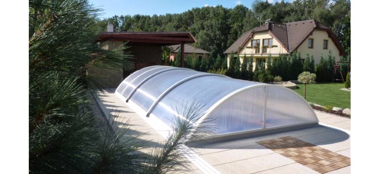 Abri SILHOUETTE QUARTZ XXL pour piscines jusqu'à 10.50m x 5.00m