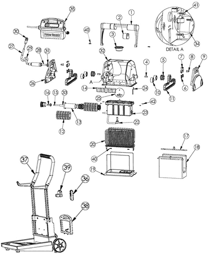 Pièces détachées robot Dolphin Dynamic Pro X2