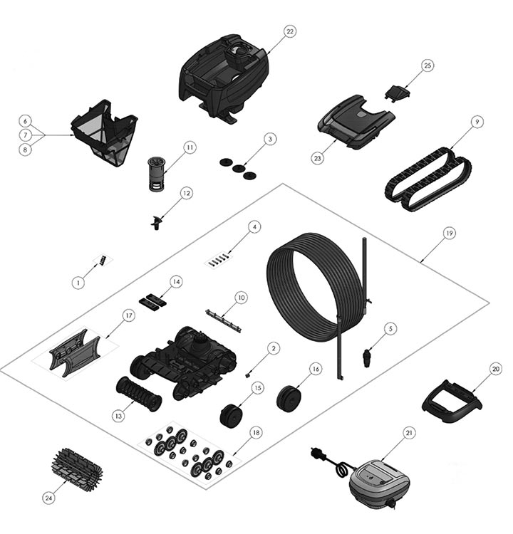 Pièces détachées pour robot Zodiac Tornax OT 2100