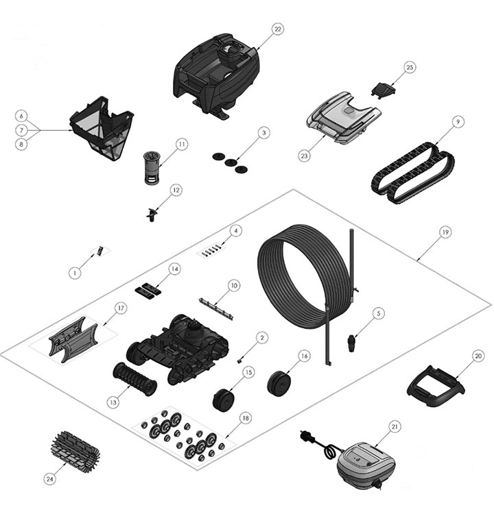 Pièces détachées Robot Zodiac Tornax OT 3200