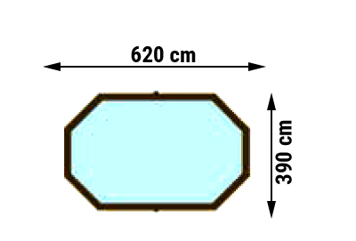 Bâche d'hiver & sécurité piscine bois OBLONG 390x620 de Gardipool