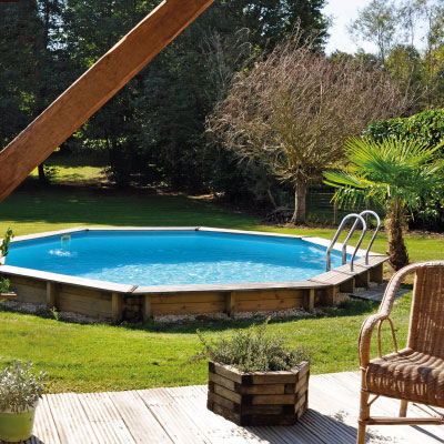 Piscine bois ronde SUNBAY VIOLETTE