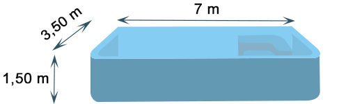 Piscine coque polyester ILENA les dimensions