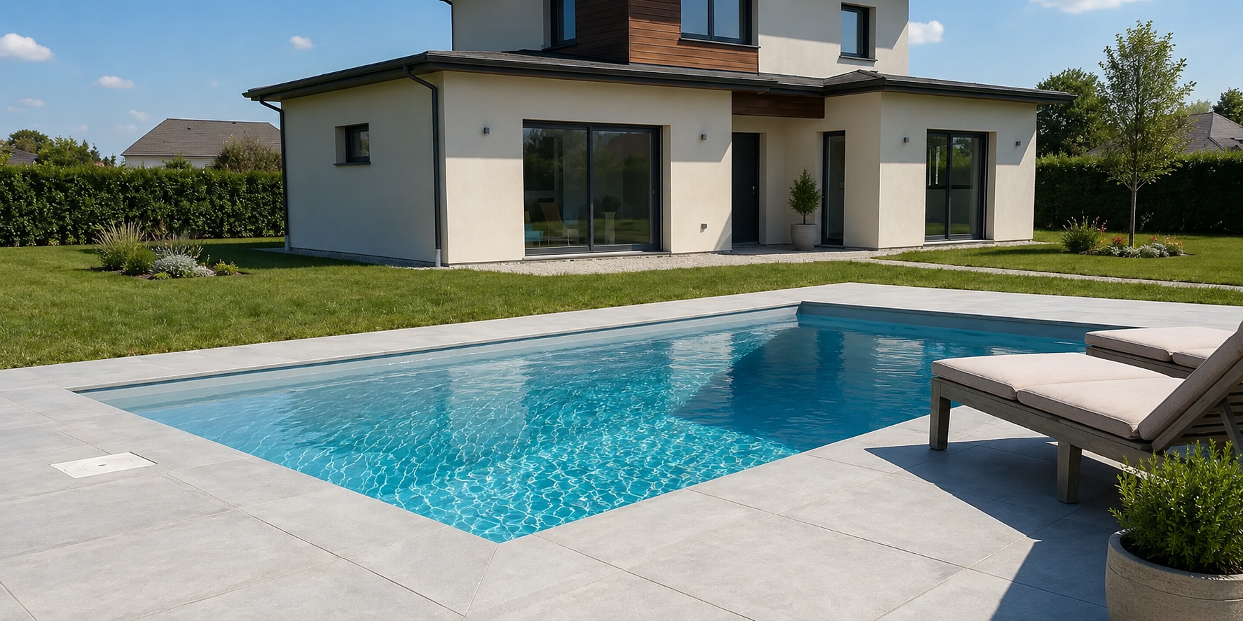 Piscine enterrée - Kit piscine polystyrène, béton isolant