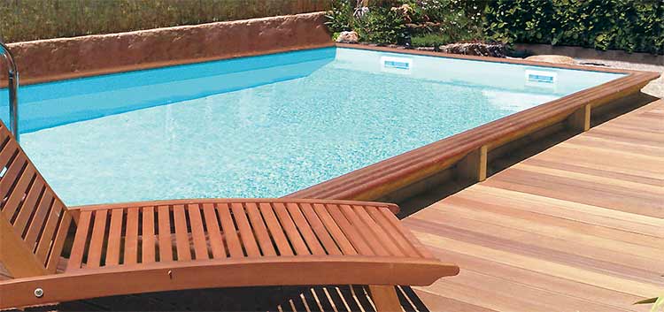 Skimmer grande meutrière avec buse pour piscine bois Sunbay