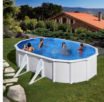 piscine hors sol fidji ovale en acier