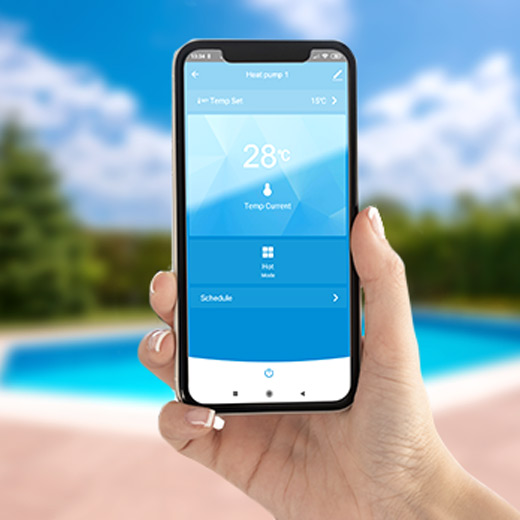 Pompe à chaleur connectée et pilotable par smartphone