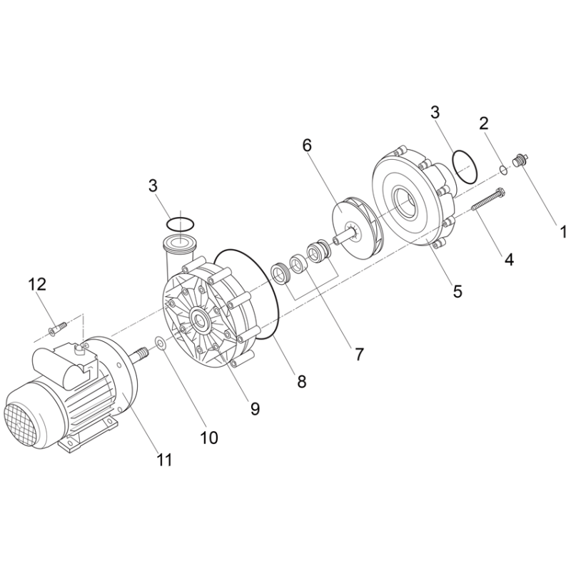 Pièces détachées pour Pompe BADU 21-40