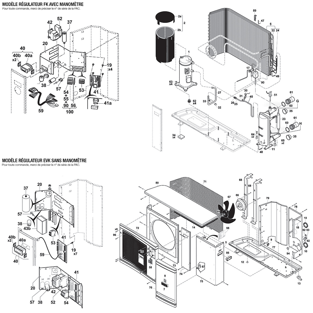 Pièces détachées pour Pompe à chaleur EDENPAC 1, 2, 3, 4, 5
