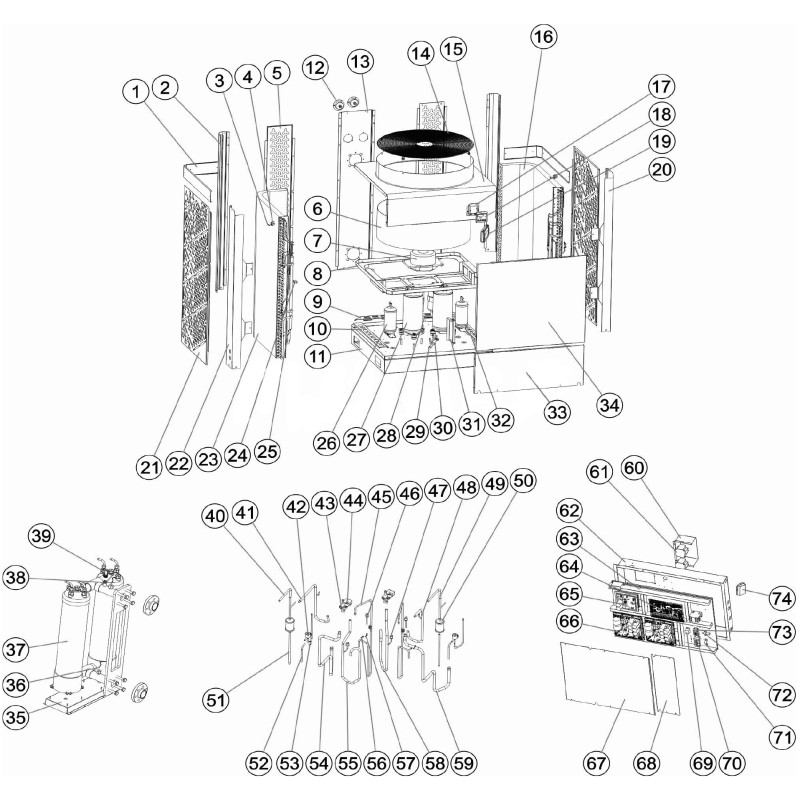 Pièces détachées pour Pompe à chaleur EXCELLIUM INVERTER 30kW, 45kW