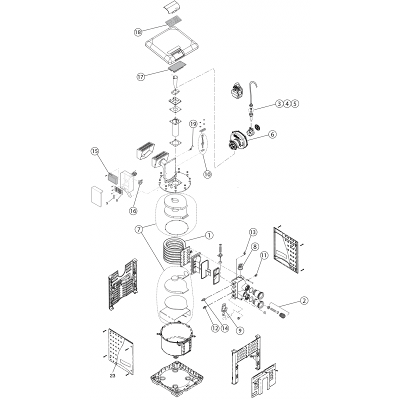 Pièces détachées pour Pompe à chaleur MASTERTEMP