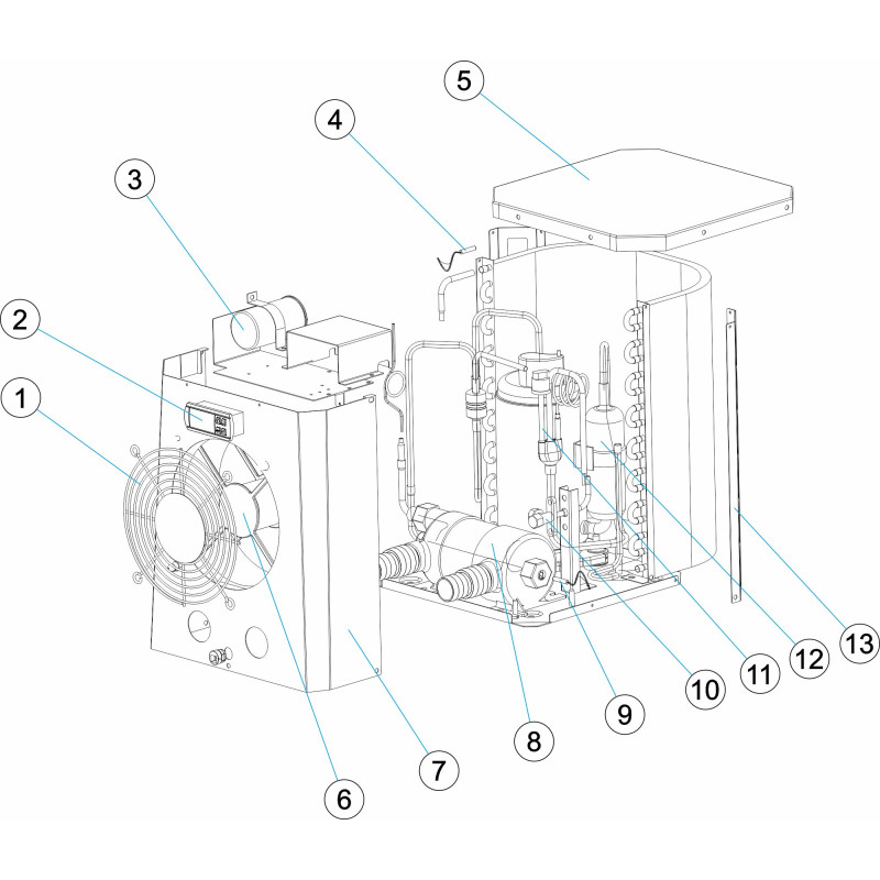 Pièces détachées pour Pompe à chaleur MINI 2,5kW