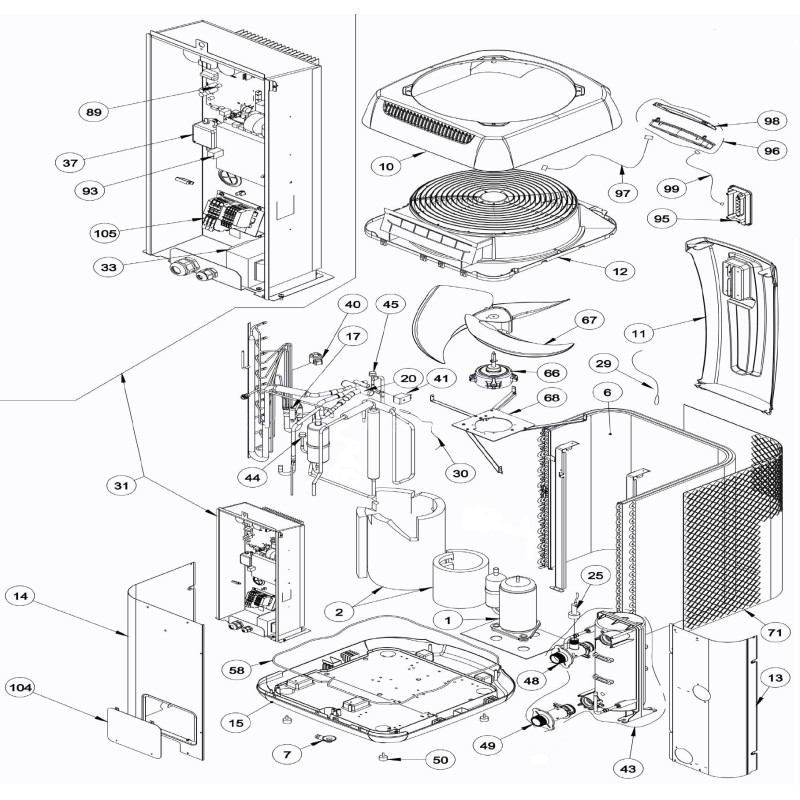 Pièces détachées pour Pompe à chaleur Z550iQ R32 MD4, MD5, MD8