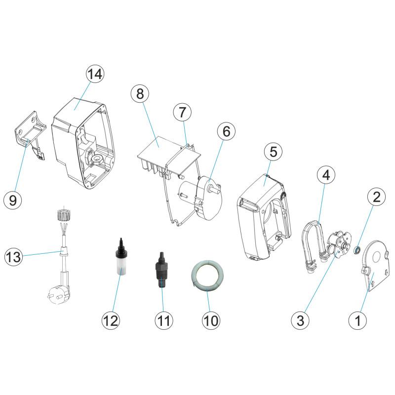 Pièces détachées pour Pompe doseuse CTX CERTIKIN 1l/h-3bar - 12l/h-1bar