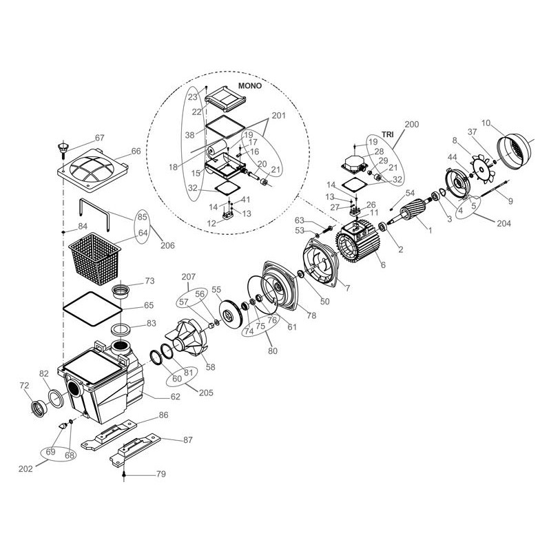 Pièces détachées pour Pompe NOVA DELFINO ND.1