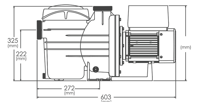 Dimensions pompe à vitesse variable E-Flow VS