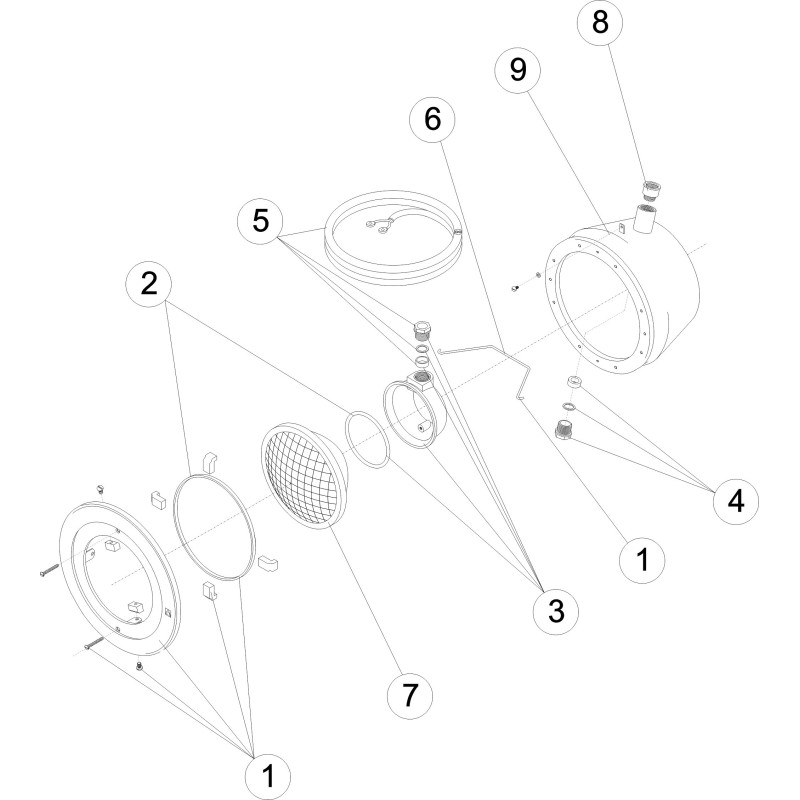 Pièces détachées pour Projecteur Ø 295 - 300W