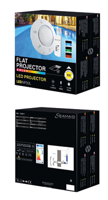 Emballage projecteur plat à led couleur seamaid