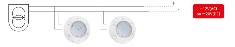 Branchement projecteur plat à led seamaid