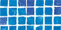 PVC armé Alkorplan 3000 verni imprimé coloris mosaïque bleu