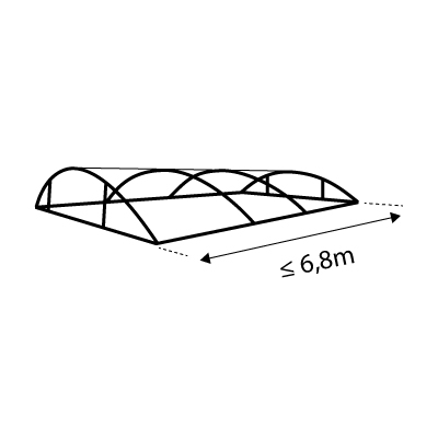 Jusqu'à 6,8m de longueur