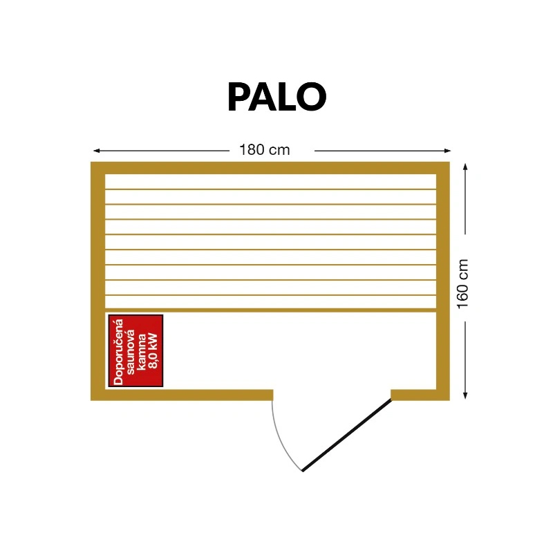 Dimensions sauna PALO