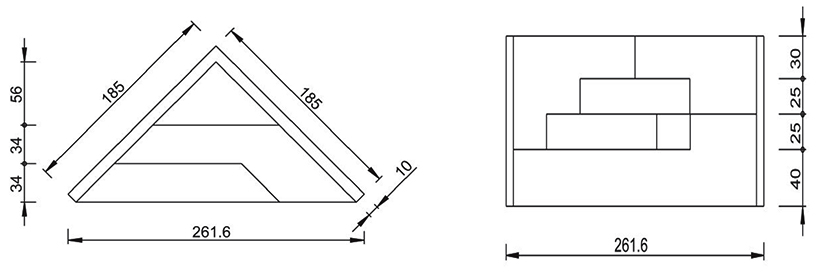 Scheme escalier sous liner panneaux Red Pool angle avec banquette