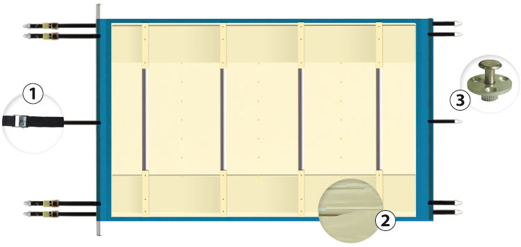 Schema bâche piscine Starpool Premium côté eau