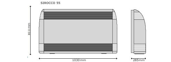 Déshumidificateur SIROCCO 55 Ambiance de Zodiac PSA: Dimensions (en mm)