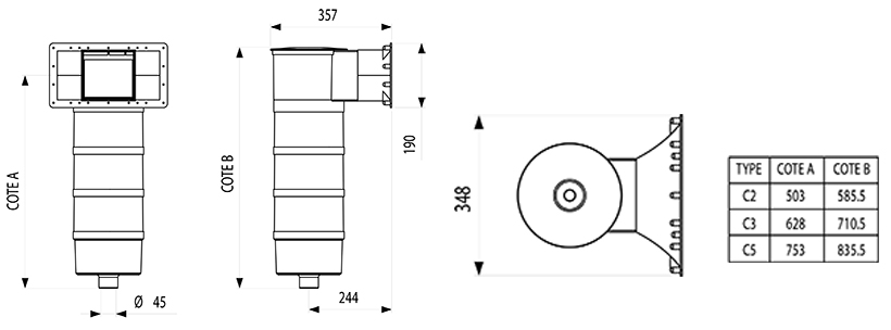 Schéma skimfiltre Weltico Design A300 hors sol