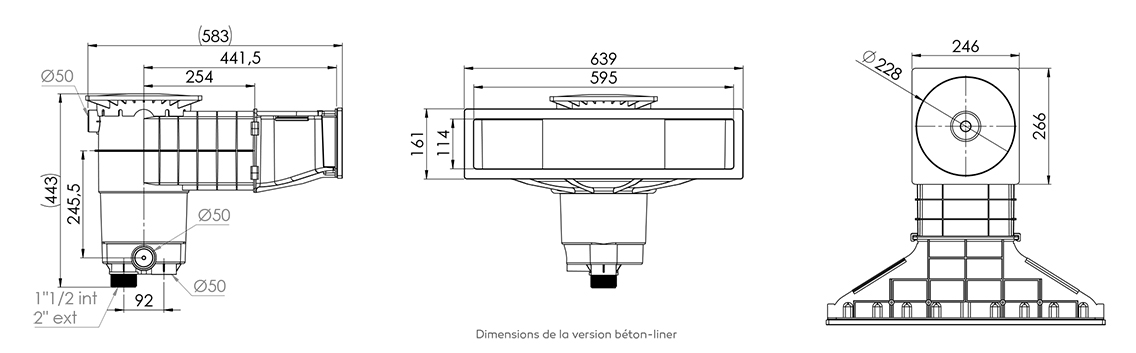 Skimmer Weltico A600 Design dimensions