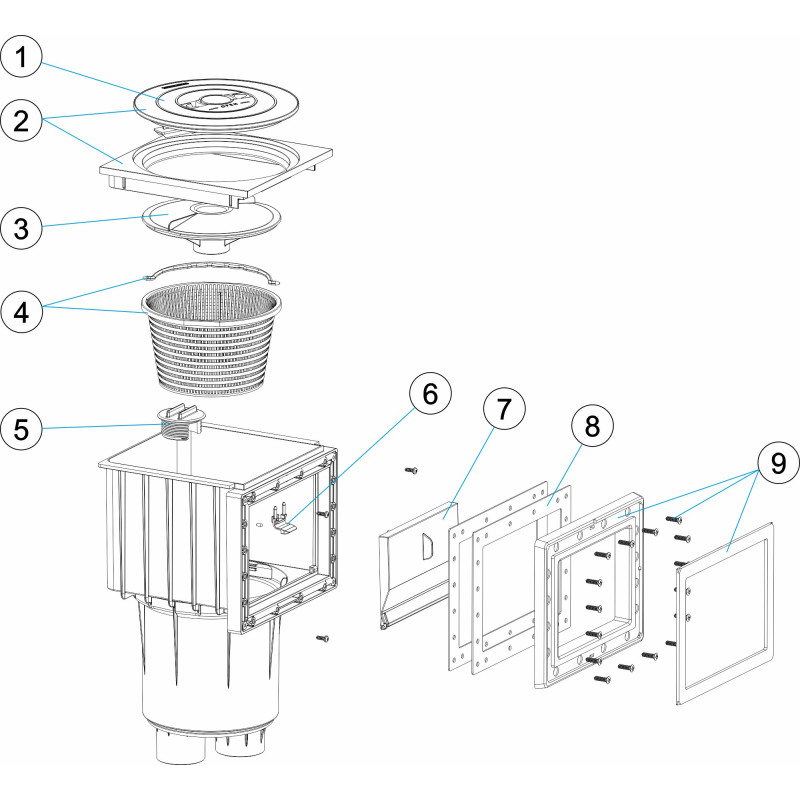 Pièces détachées pour Skimmer MINI 250 m/m