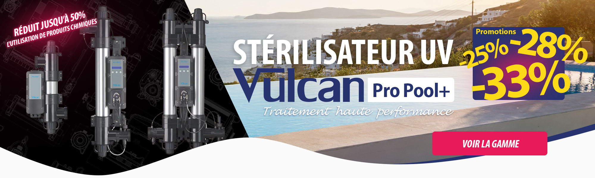 Stérilisateur UV pour piscine Vulcan Pro
