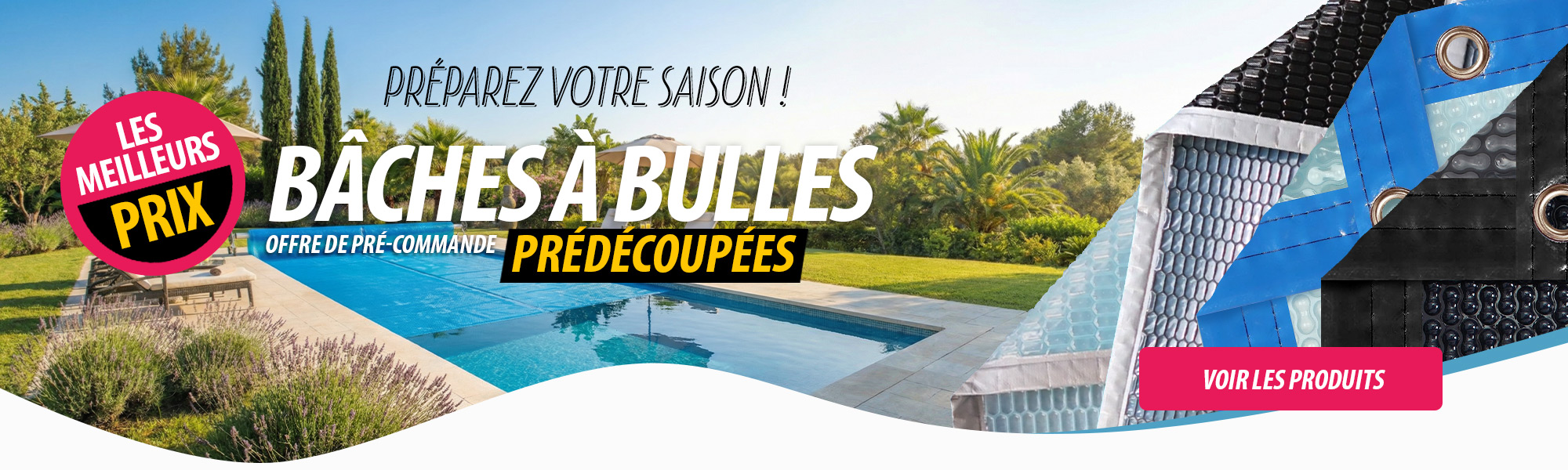 Bâches à bulles prédécoupées premium