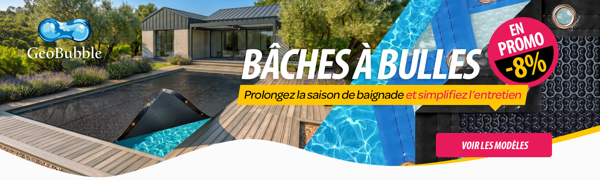 Bâches à bulles prédécoupées Geobubble en promo