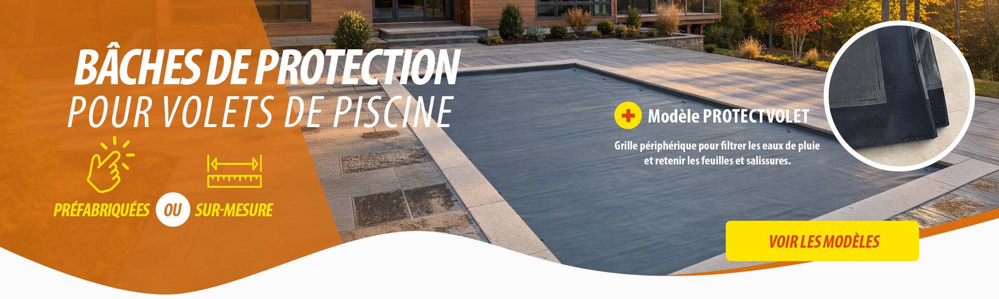 Bâches de protection pour volets de piscine